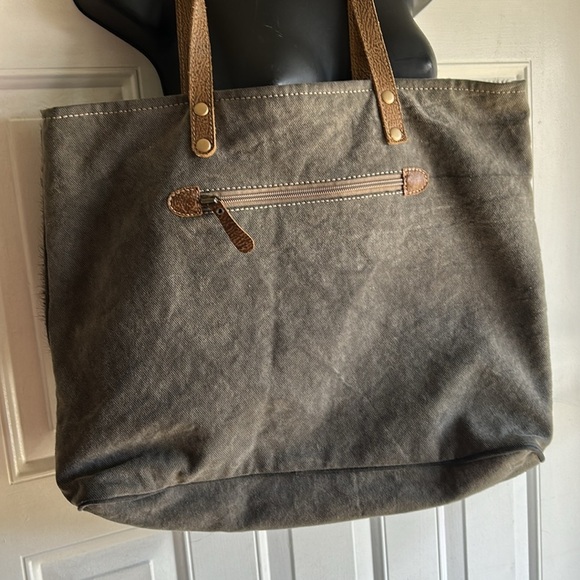 MYRA BAG LEATHER WEEKENDER FASHION LEATHER LARGE HANDBAG - Picture 4 of 14